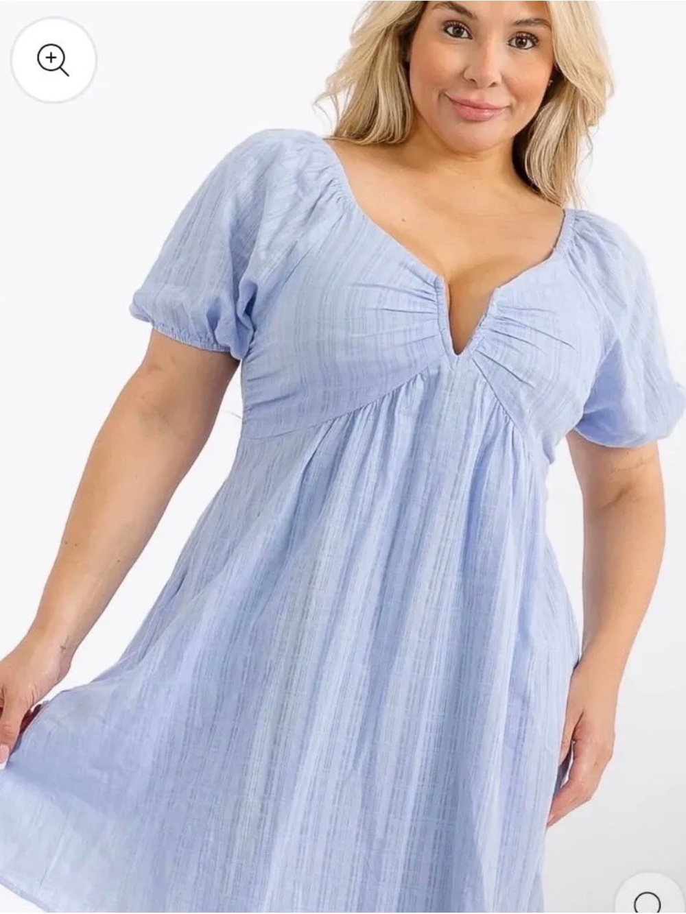 PERFECTLY PRISCILLA | Smock Open Back Mini Dress - Picture 3 of 7